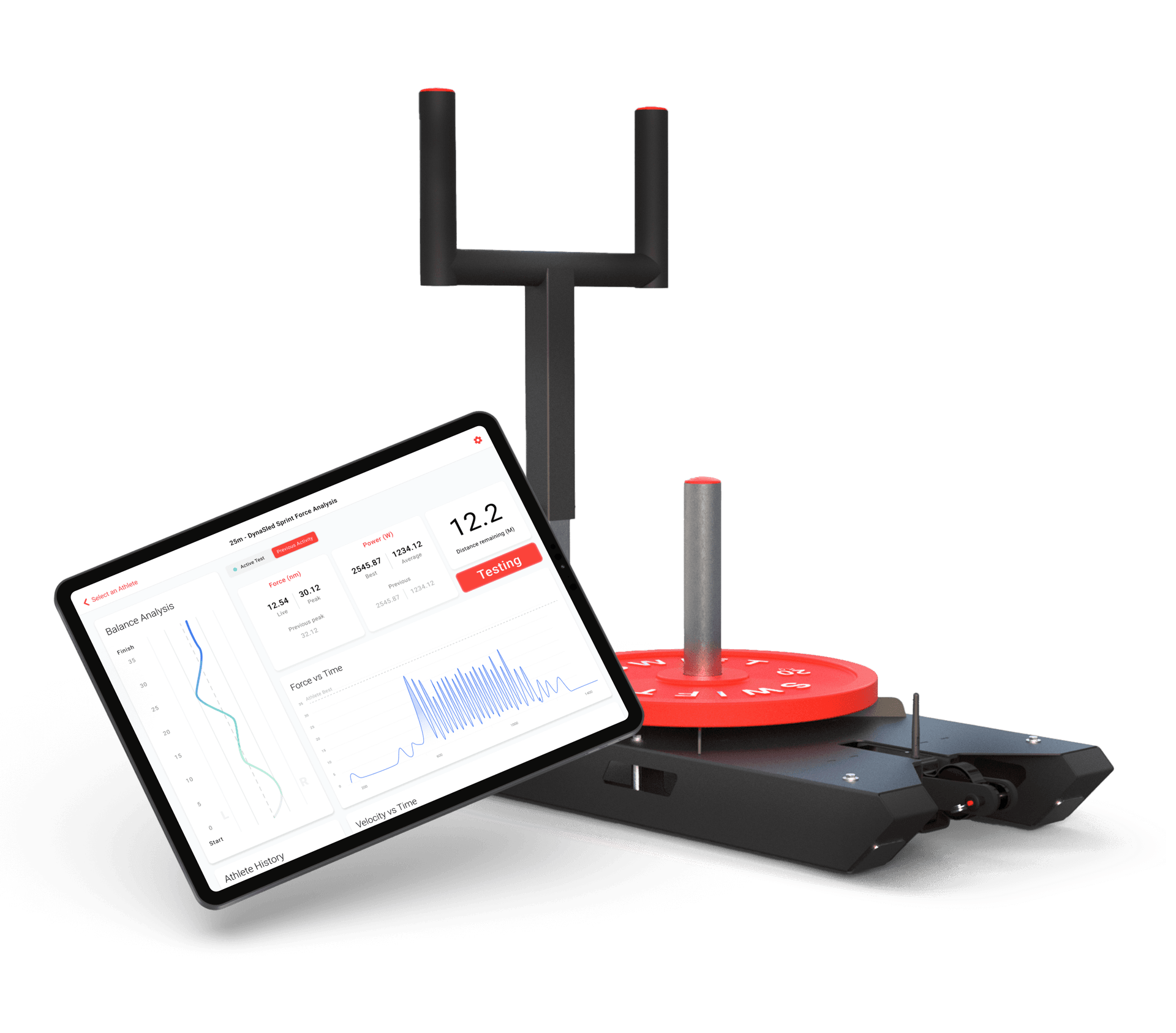 DynaSled — horizontal force measurement sled