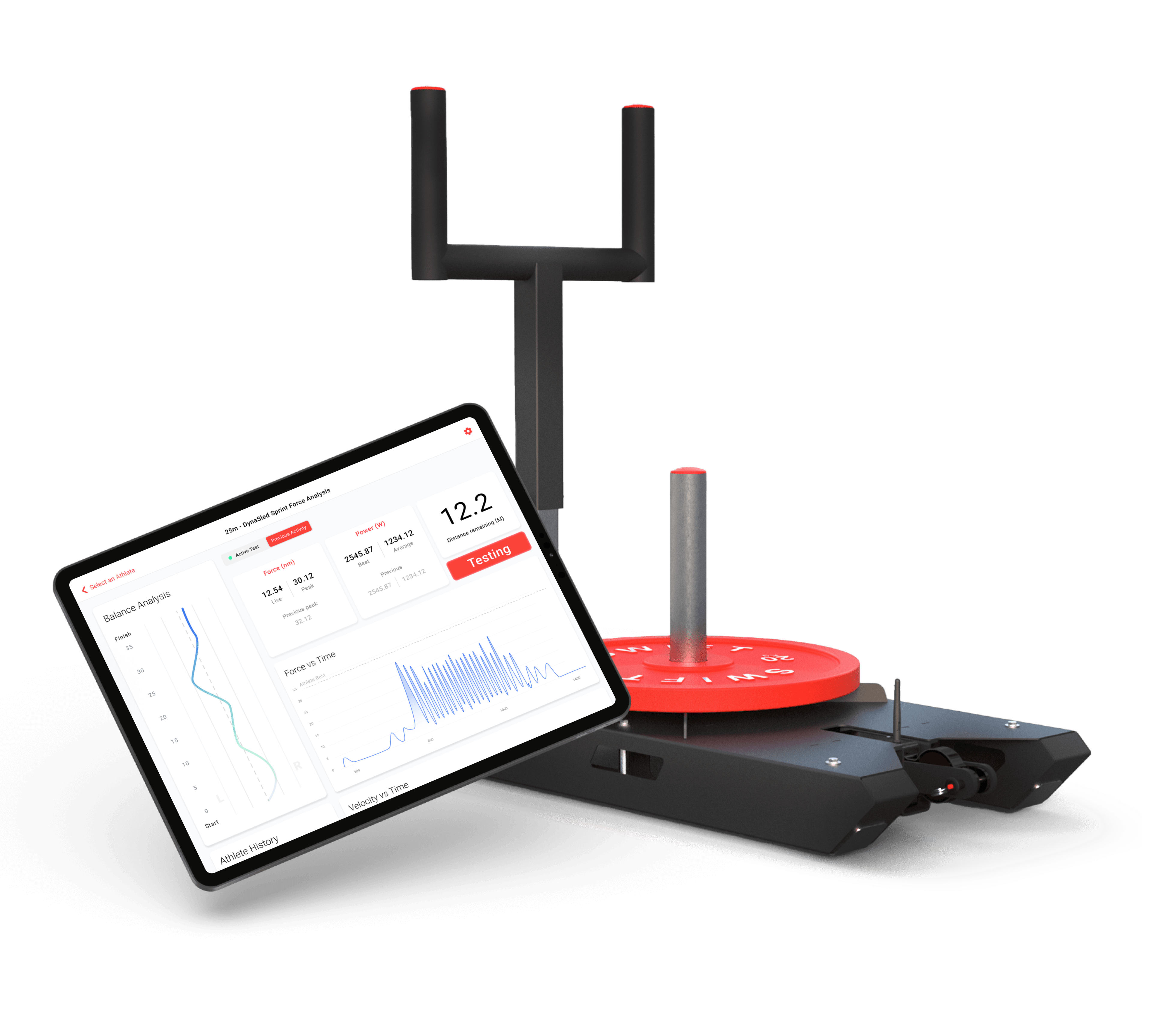 DynaSled horizontal force measurement sled
